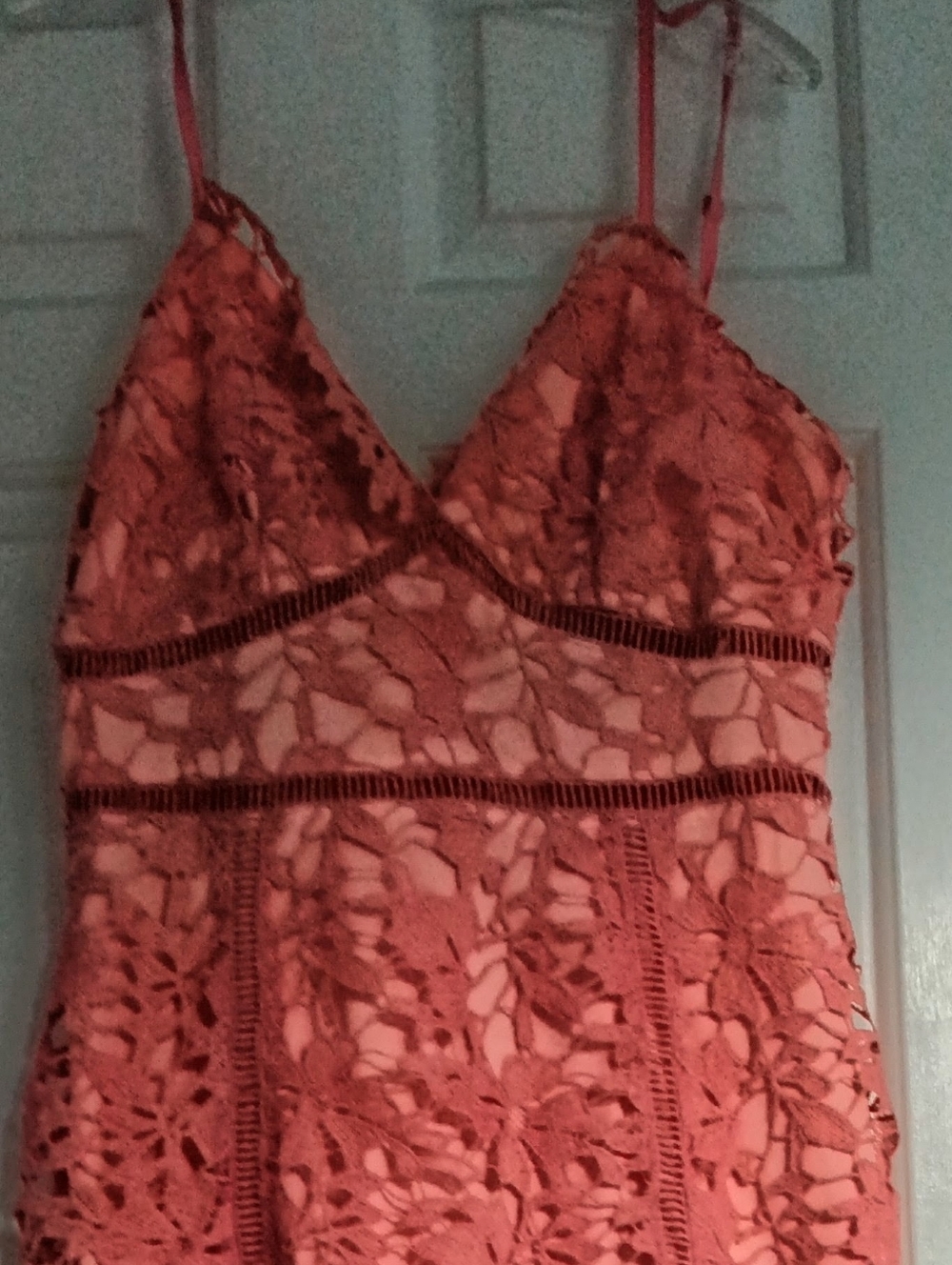 Pink Lace Sleeveless Dress